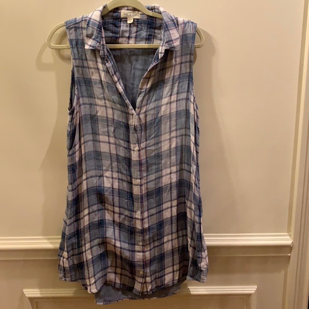 Cloth and stone sleeveless collard shirt